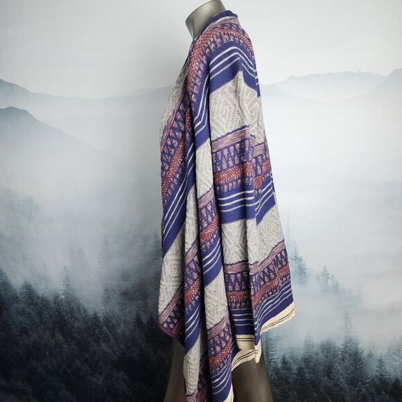 Le Moda Southwestern Aztec Print Multi-Color Cardigan | Women's Medium - Picture 4 of 12